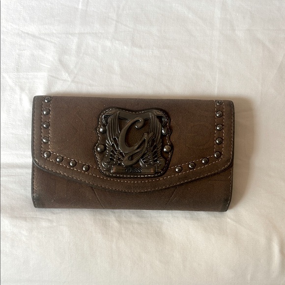 Y2k Guess brown studded wallet - Picture 1 of 6